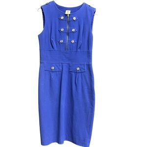 Julia Jordan Royal Blue Buttoned Midi Dress